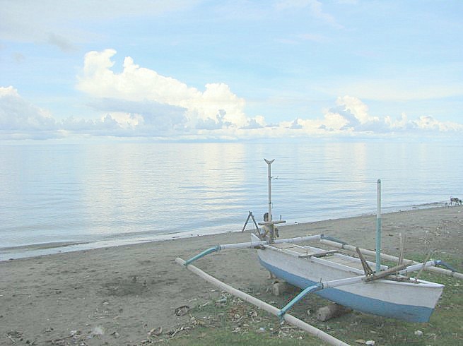 jukung on beach north Bali