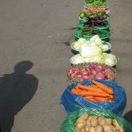 vegetables in market, old town, Shanghai, China