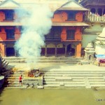 burning ghats in Kathmandu, Nepal