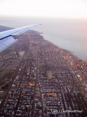 Chicago from airplane