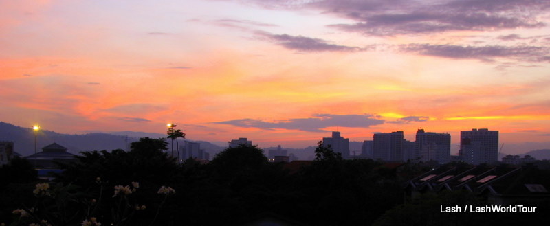 sunrise over Kuala Lumpur