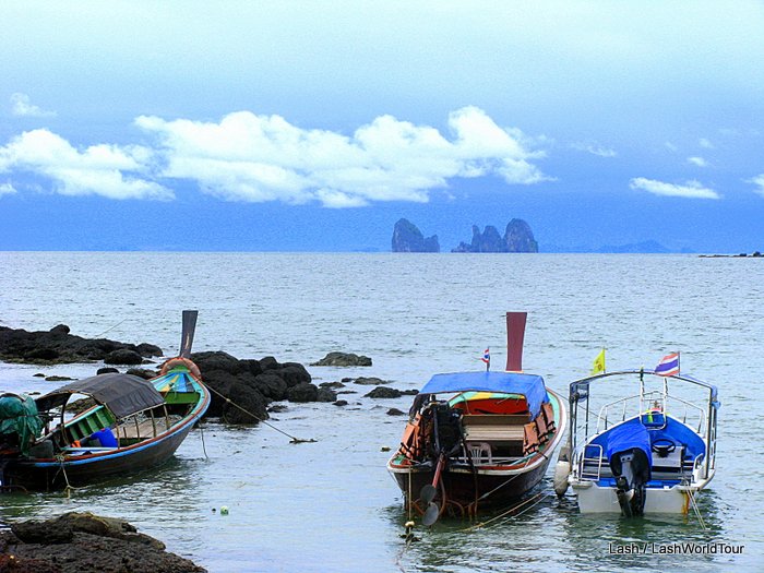 longtail boats -islands-Koh Bulon -Thailand