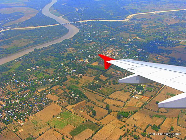 flying into Mandalay - Myanmar