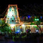 Indian temple at night