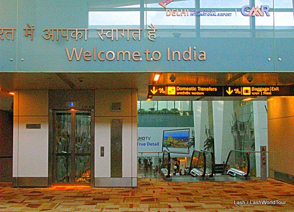 Delhi Airport Welcome Sign - India