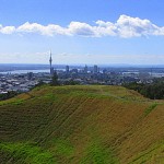 View of Auckland from Mt Eden crater