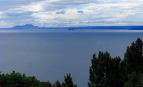 Lake Taupo looking back towards Taupo town
