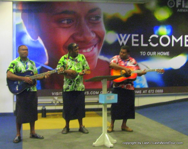 Live traditional music welcome at Fiji International Airport
