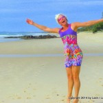 LashWorldTour dancing on Yaroonda Beach - Sunshine Coast