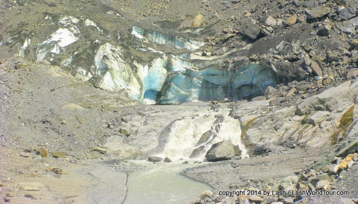 Close-up of Franz Josef Glacier terminal face