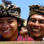 Rural Balinese men attending a ceremony