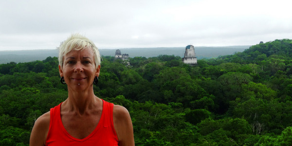 Lash at Temple 4 - Tikal Mayan Ruins - Gautemala