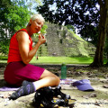 picnic at Tikal Mayan ruins - Guatemala
