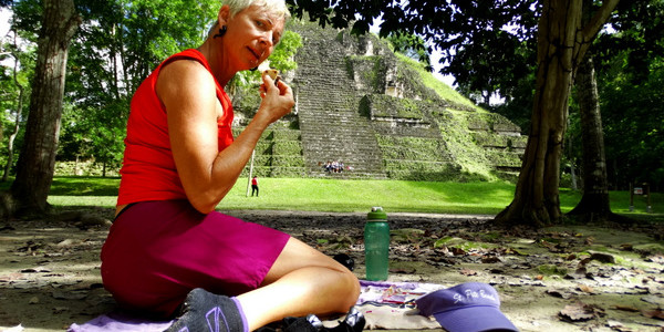 picnic at Tikal Mayan ruins - Guatemala