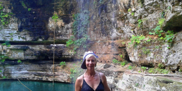 LashWorldTour at waterfall cenote - Yucatan - Mexico