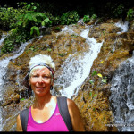 LashWorldTour at waterfalls on Ruta de Flores